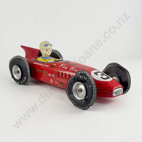 Cragstan Tomiyama Made in Japan Tinplate 3 Fire Bird Speedway Racing Car