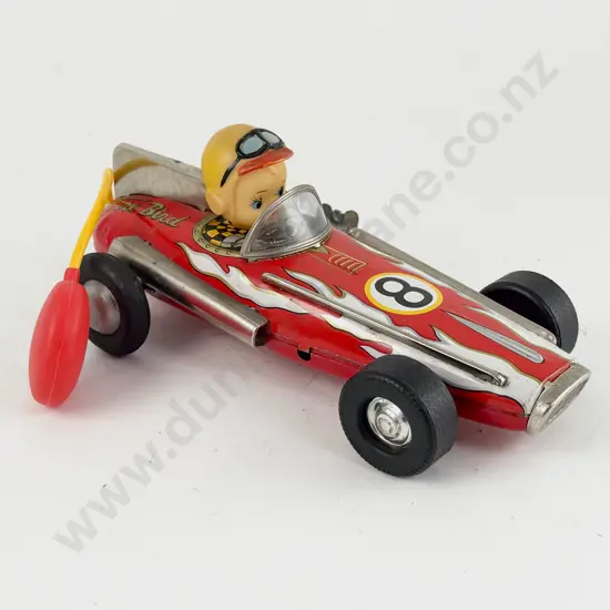 Pyramid Circle Mark Made in Japan Tinplate 8 Fire Bird Racing Car