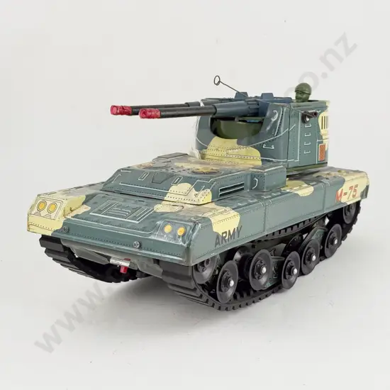 Y Mark Yonezawa Tinplate M-75 Army Tank