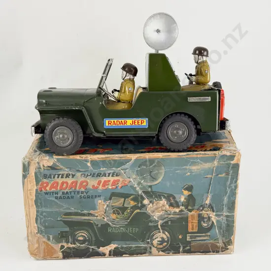 Part Boxed Tn Mark Japan Tinplate Radar Jeep