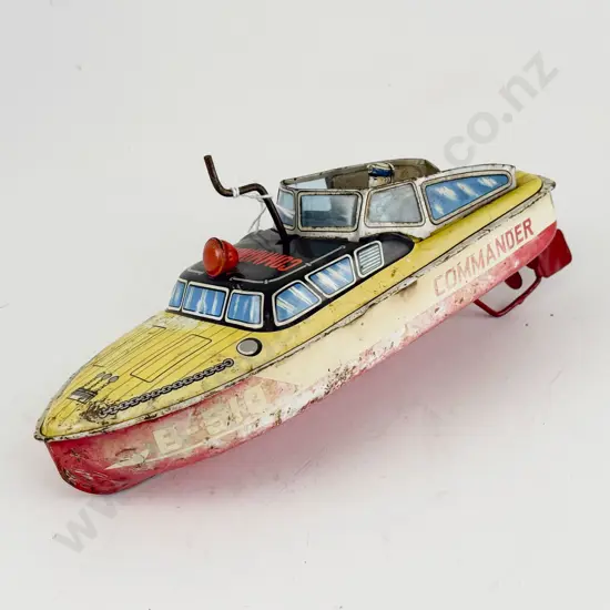 Bandai Made in Japan Tinplate Commander Speed Boat