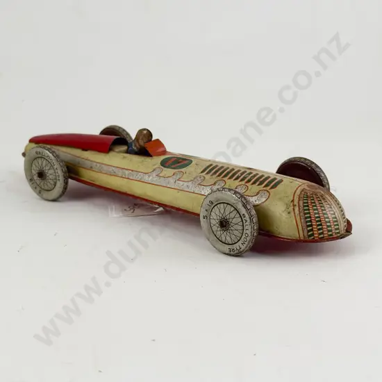 (Mettoy) Made in England Pressed Tinplate 17 Land Speed Racer