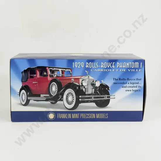 Boxed Franklin Mint 1929 Rolls-Royce Phantom 1 Cabriolet De Ville