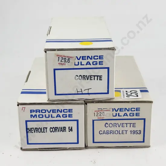 Three Provence Moulage Resin Kit Set 1/43 Scale Corvette Models