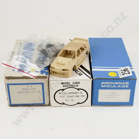 Two Provence Moulage Resin Kit Set 1/43 Scale Corvette & Aston Martin Models