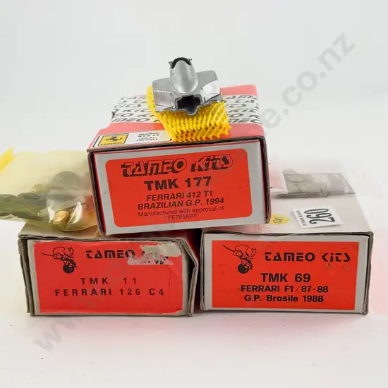 Three Tameo Diecast Kit Set 1/43 Scale Ferrari Models