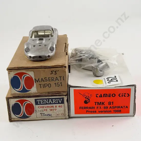 Three Tameo & Tenariv Diecast Kit Set 1/43 Scale Models