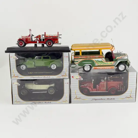Signature Models Two Fire Engines and Two Vintage Models