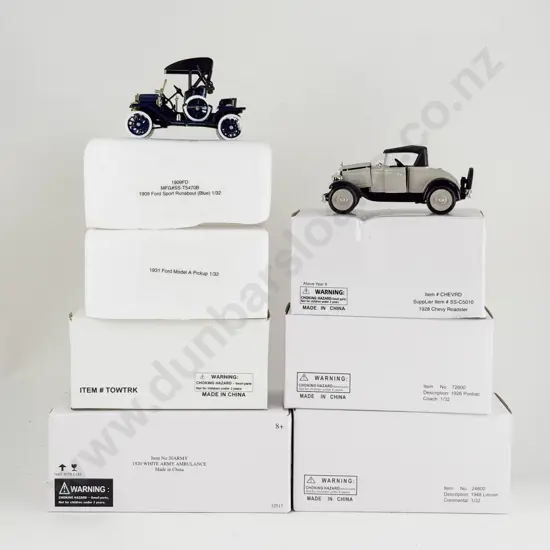 Various Manufacture 7 Boxed Classic Car Models