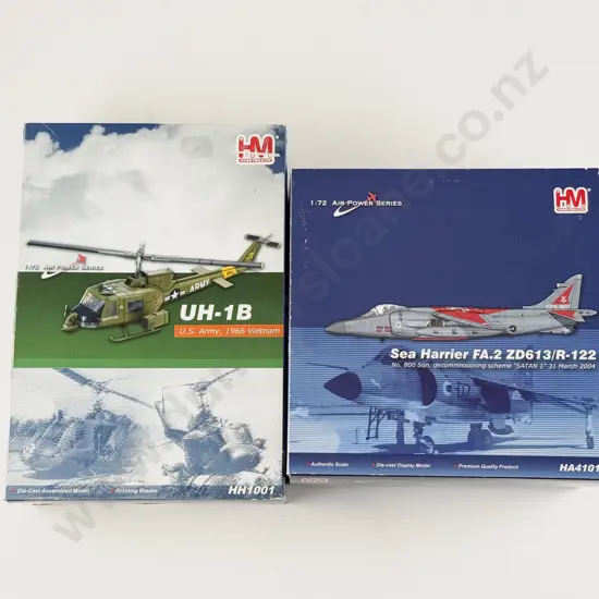 Boxed Hobby Master HH1001 UH-1B U.S. Army 1966 Vietnam and HA4101 Sea Harrier FA.2 ZD613/R-122