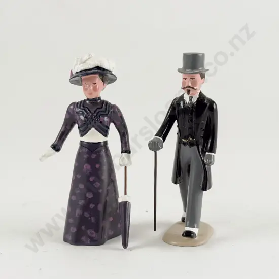 Regal Enterprises No3 Lady with Closed Parasol (Large Hat) and No4 Gentleman in Dark Frock Coat