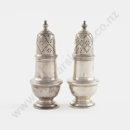 Pair Of Late Vict S/S Pepperettes