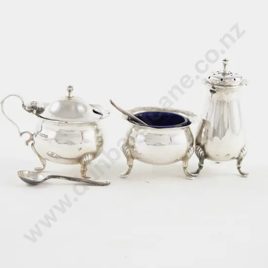 Edw VII S/S 5 Piece Cruet Set
