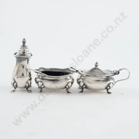 Geo V S/S 5 Piece Cruet Set