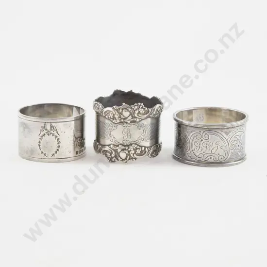 3 S/S Napkin Rings