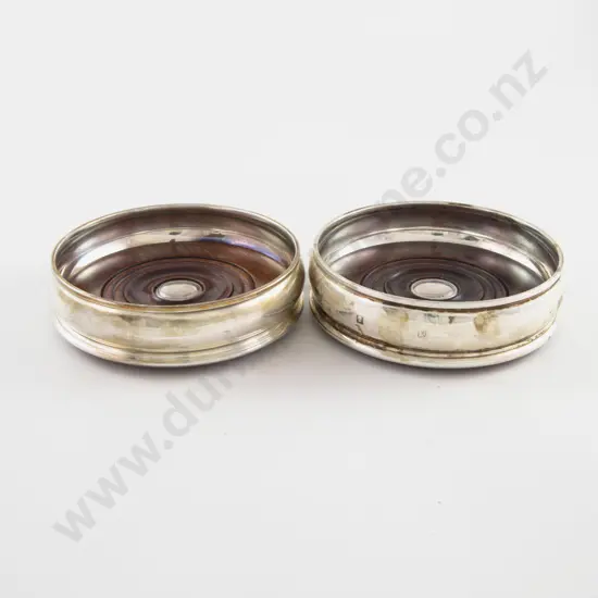 Boxed Pair Of S/S Wine Coasters