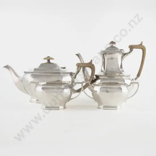 Geo VI S/S 4 Piece Tea & Coffee Set