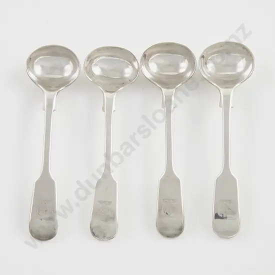 Set Of 4 Edw VII S/S Salt Spoons