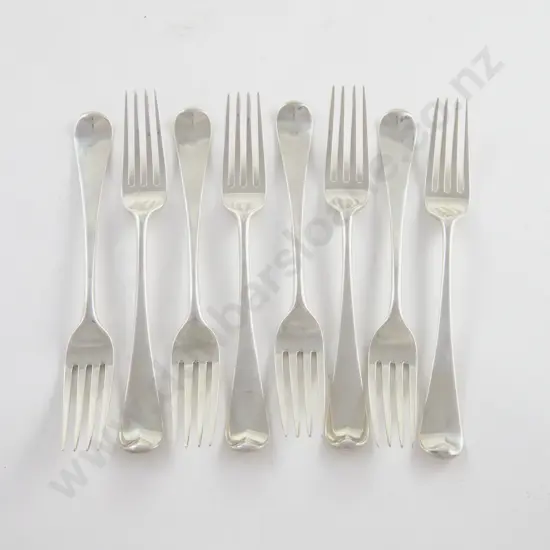 Set Of 8 Geo III S/S Dessert Forks