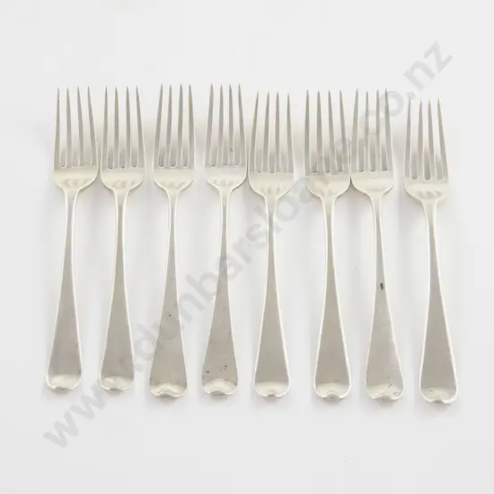 Set Of 8 Geo III S/S Dessert Forks by Solomon Hougham