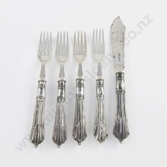 4 Edw VII S/S Fish Forks & 1 Knife