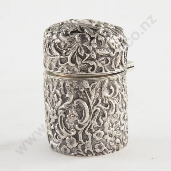 Victorian S/S Heavily Embossed Salts Bottle