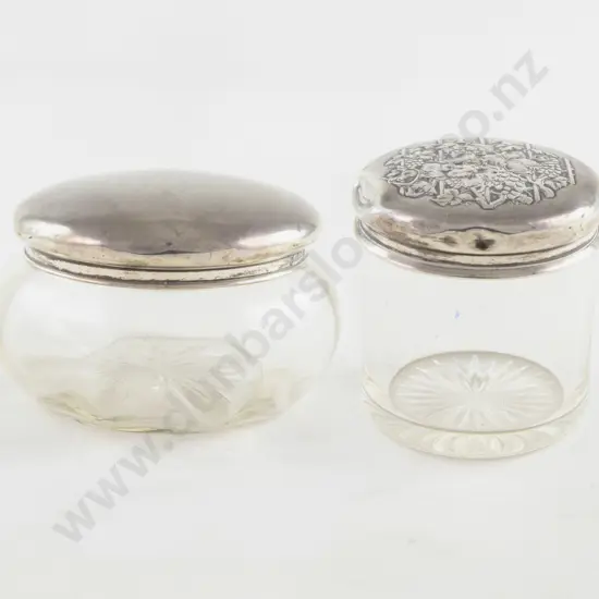 Geo V S/S Lidded Glass Powder Bowl