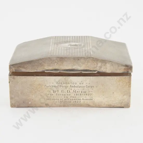 Art Deco S/S Cigarette Box