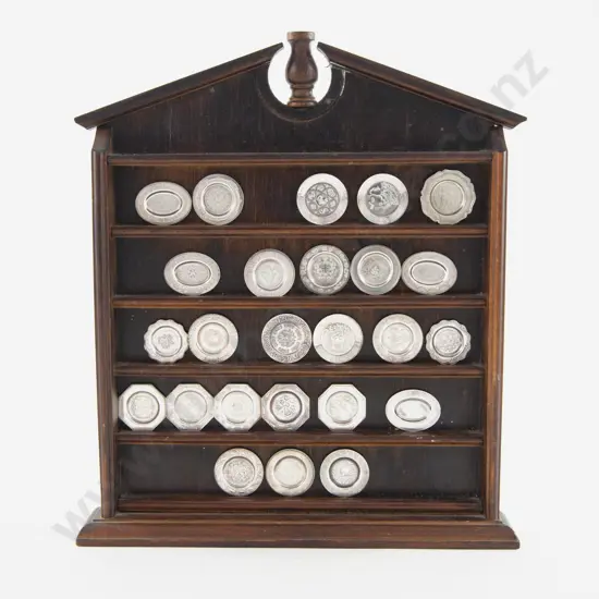 1981 Franklin Mint The Antique English Silver Miniature Plate Collection of 25