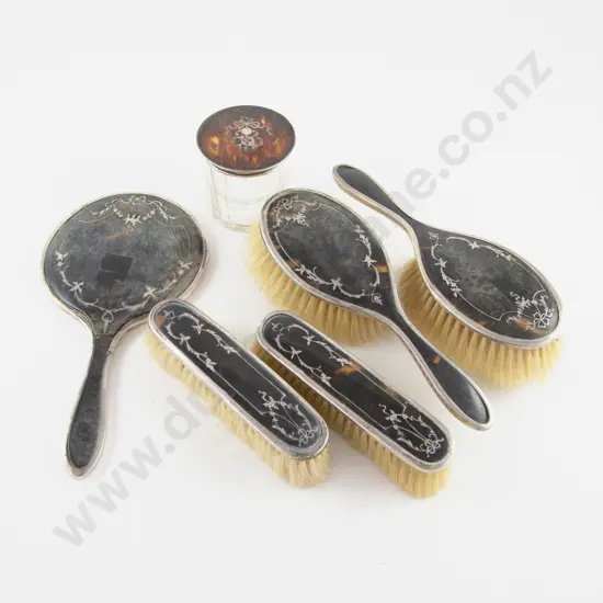 Composed S/S & Tortoiseshell 6 Piece Dressing Table Set