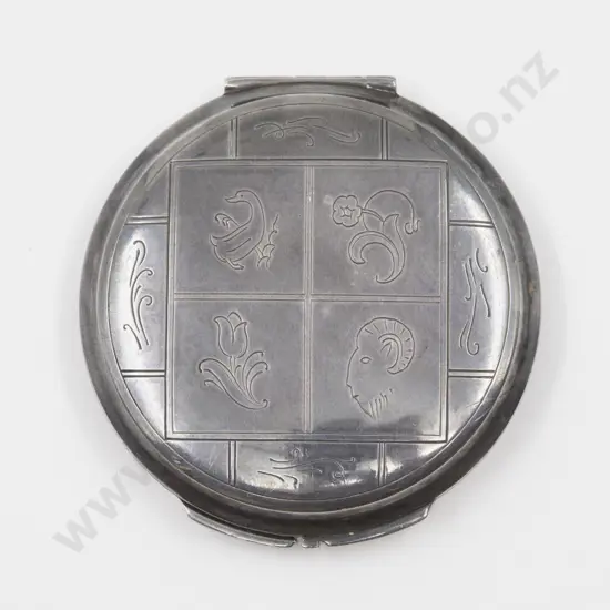 Georg Jensen .925 Silver Denmark Engraved Compact