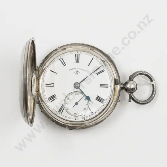 Rotherhams S/S Hunter Cased Key Wind Pocket Watch