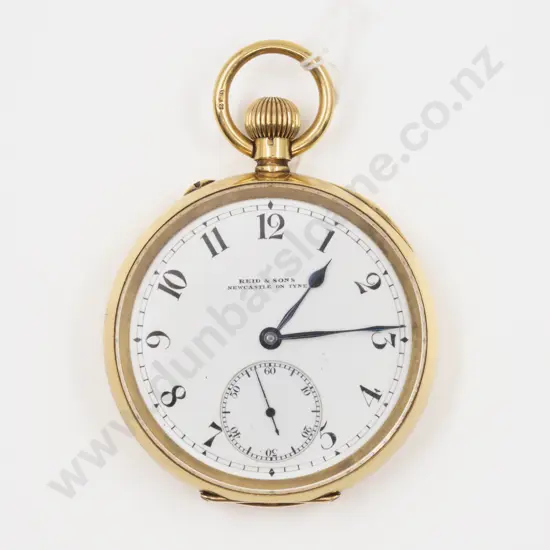 18ct Open Face Key Wind Pocket Watch