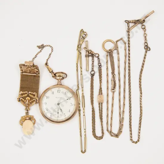 Gold Plated Open Face Lever Wind Pocket Watch