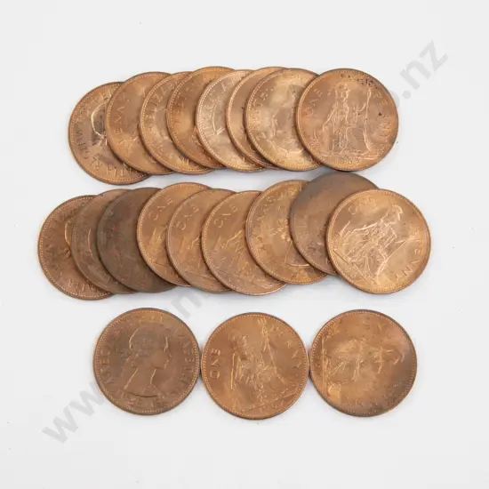 UK 1967 Twenty UNC Copper Pennies