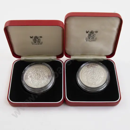 1979 Bhutan Commemorative 3 Ngultrum Silver Proof Coin x2