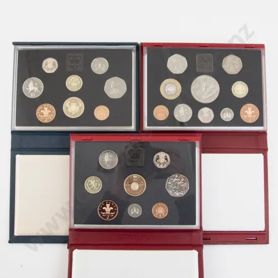 UK 1986 1994 and 1998 Deluxe Proof Coin Collections