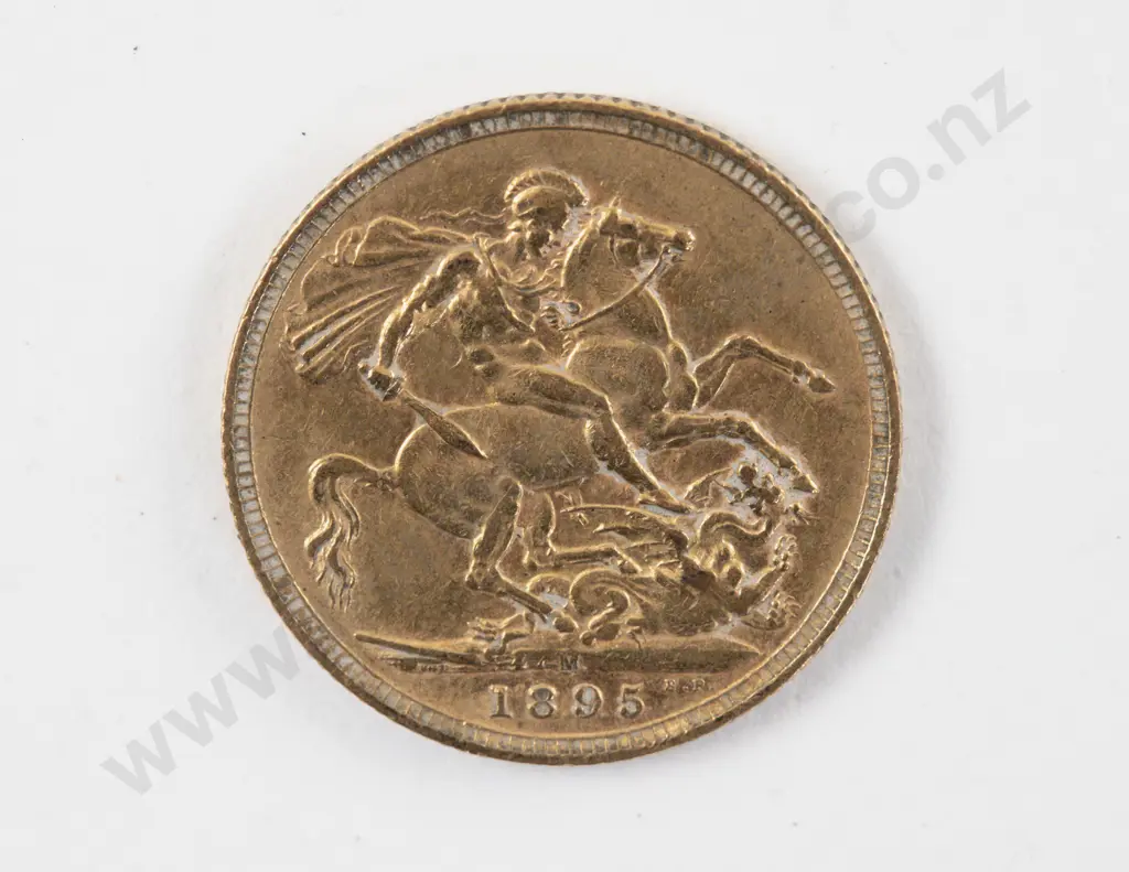 1895 Full Gold Sovereign Melbourne Mint Image 1++