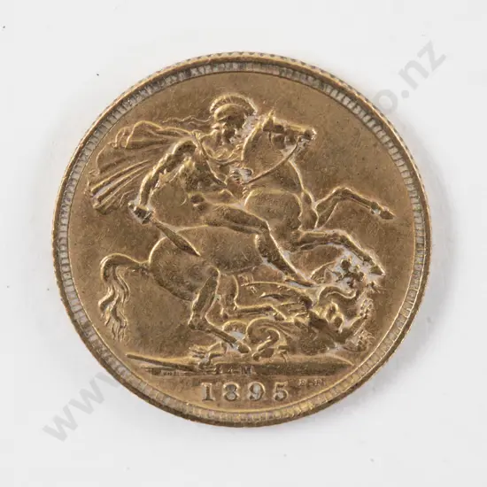 1895 Full Gold Sovereign Melbourne Mint