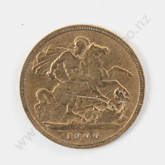 1900 Half Gold Sovereign Sydney Mint