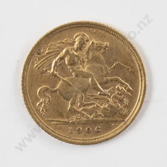 1906 Half Gold Sovereign Sydney Mint
