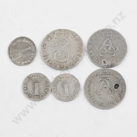 British Coinage Six Georgian Silver Coins