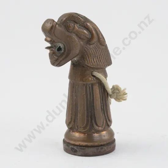 Bronze Hand Held Dragon Finial Seal/Chop