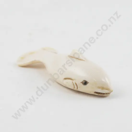 Signed Ivory Netsuke of a Whale