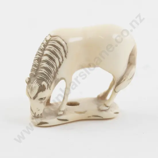 Small Ivory Netsuke of a Horse