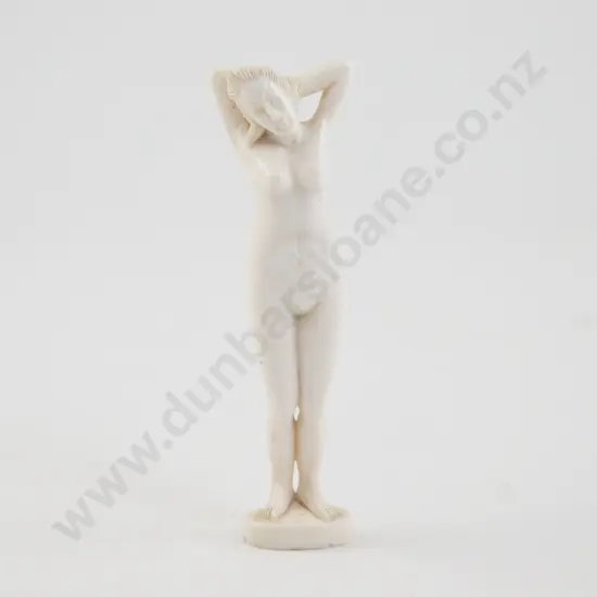 Chinese Carved Ivory Standing Naked Woman