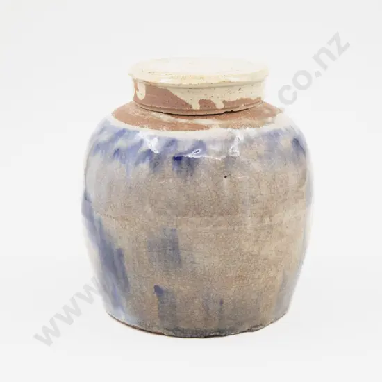 C19th Provincial Chinese Ginger Jar and Cover