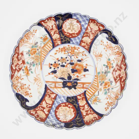 Late C19th Export Imari Fluted Circular Charger