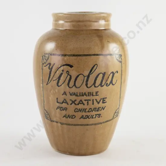 Late C19th Stoneware Storage Jar for Virolax