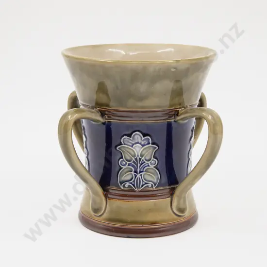 C19th Doulton Stoneware Four Handled Loving Cup